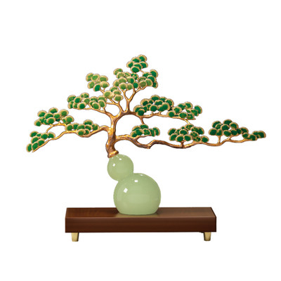 轻奢福禄葫芦迎客松摆件乔迁送礼