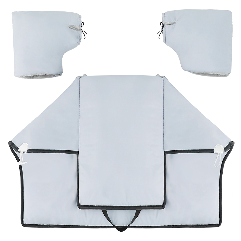 电动车挡风被冬季双面防水分体小型电瓶车电车防风罩四季通用冬款