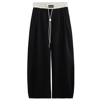 2025秋冬新款美式潮牌卫裤男加绒