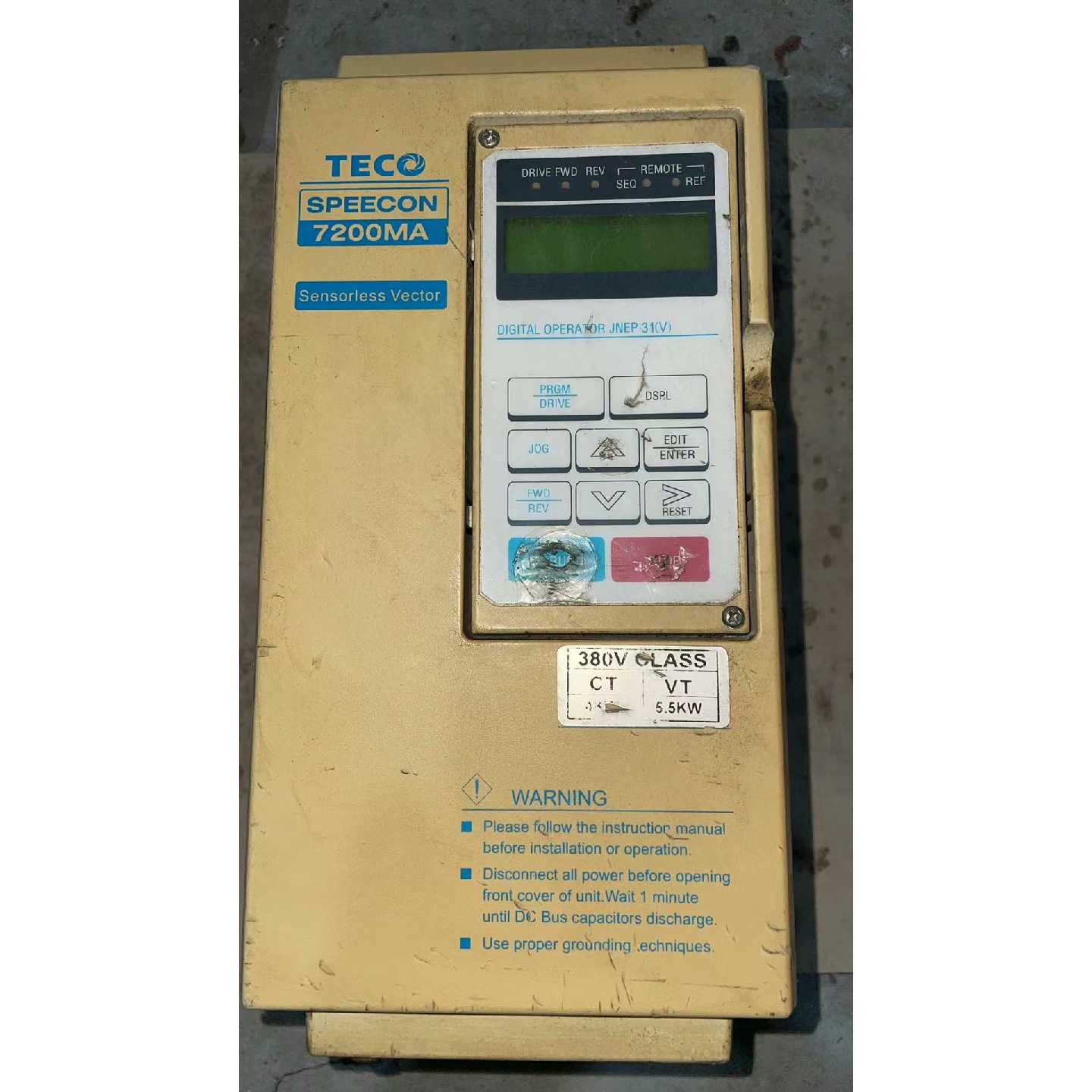 议价东元变频器拆机380V4KW成色如图功能包好包邮可维修