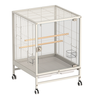 宠华仕全景横丝鸟笼玻璃高透明鹦鹉笼子家用大号和尚虎皮豪华别墅