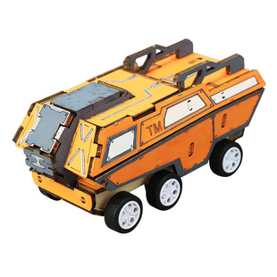 科技小制作火星运输车模型六轮回力小车儿童手工制作科教前沿玩具