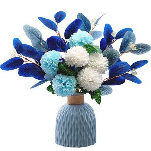 北欧花瓶摆件餐桌陶瓷客厅仿真假花插花创意地中海花艺结婚装饰品