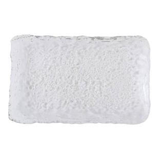 日式ins风不规则冰川玻璃盘子家用点心碟水果盘圆形甜品托盘餐具