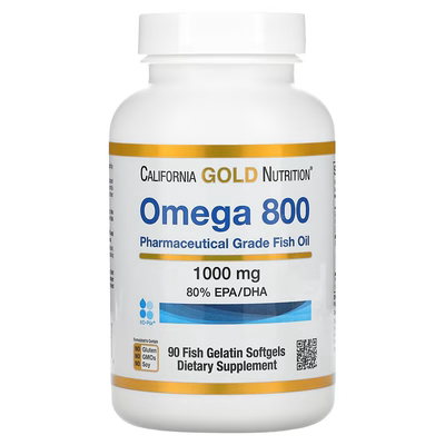 加州黄金欧米伽800鱼油高纯度omega3深海鱼油