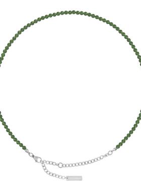 彩色玉石串珠圆珠叠戴锁骨链颈链