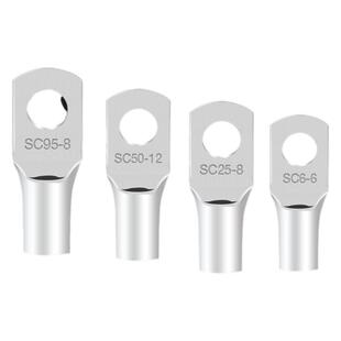 SC国标接线端子空开线鼻子接头紫铜接线耳冷压端子端头窥口铜鼻子