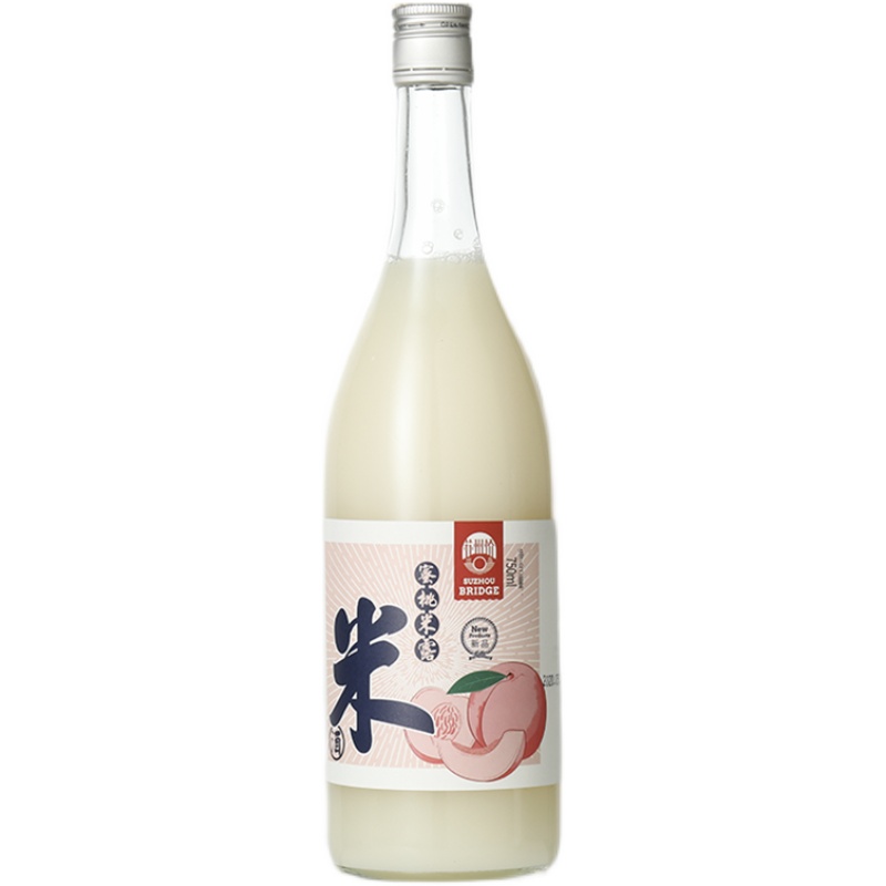 苏州桥蜜桃米露750ml装0.5度大瓶装米酒