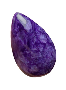 特价天然紫龙晶水滴椭圆吊坠无孔