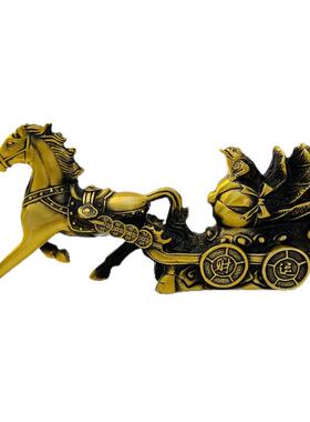 黄铜马拉聚宝盘马拉元宝家居办公室摆件金属工艺品摆件