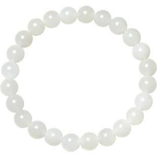 潮宏基倾玉和田玉手链玉石白玉手串手饰转运串珠圆珠生日礼物