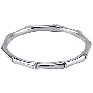 竹子s925纯银戒指素女森系个性关节极细实心指环简约百搭小指尾戒