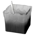 小众复古时尚烟灰缸高级感渐变黑玻璃烟缸防飞灰家用创意轻奢摆件