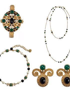 t公馆原创设计师项链天然绿玛瑙