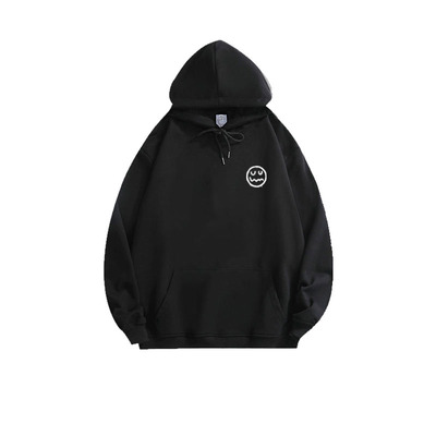 潮牌帅气潮流学生加绒连帽卫衣男