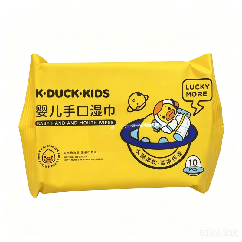 小黄鸭婴儿手口湿巾便携小包装湿纸巾温和清洁专用外出批发家庭