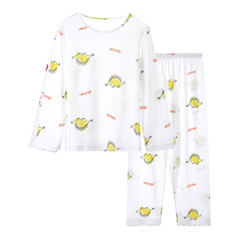 顶瓜瓜薄款印花家居服套装男女童