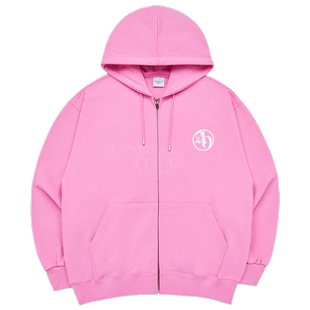 ADLV韩国潮牌重磅加厚秋冬款连帽卫衣圆圈符号徽标拉链上衣男女款