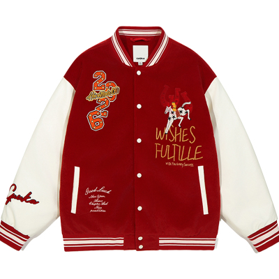 GUUKA美式刺绣羽绒夹克