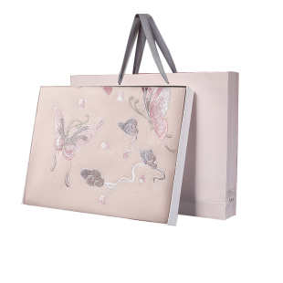 羊毛围巾送妈妈生日礼物春秋季中秋节女刺绣礼品披肩送婆婆礼盒装