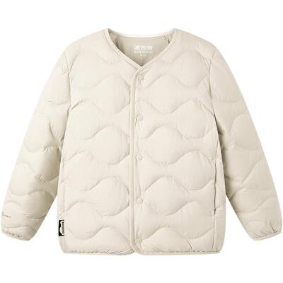 【26春新品】波司登儿童女童轻薄葫芦纹圆领外套短四防羽绒服男童