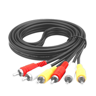 睿阜av线三对三视频线机顶盒和电视机连接线与有线有限输出红白黄三色dvd音频3对3数据传输入莲花头vcd影碟机