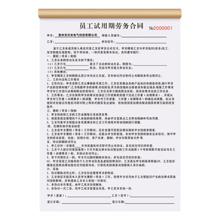 【律师版试用期协议书】2025年新版劳动合同工厂实习生应聘入职用工合作协议个体工商户临时工不交社保免责书