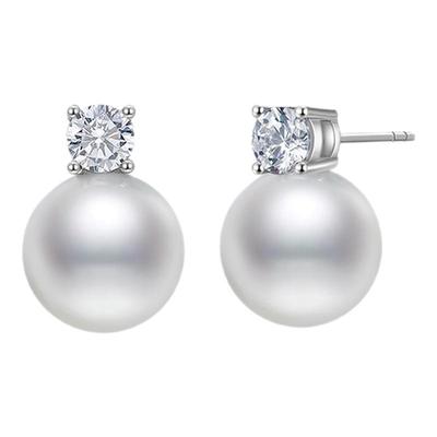 王妃款天然淡水珍珠耳钉耳钩