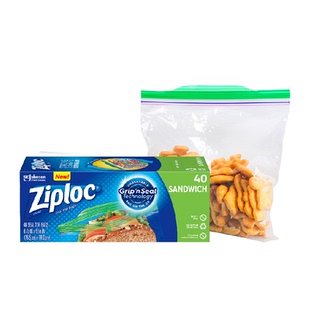 Ziploc密保诺零食密封袋家用食品袋保鲜袋密实袋可重复使用小号