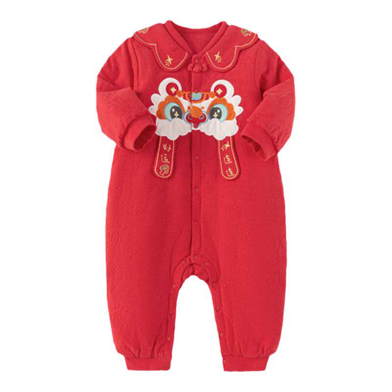 巴拉巴拉婴儿连体衣加厚衣服新年