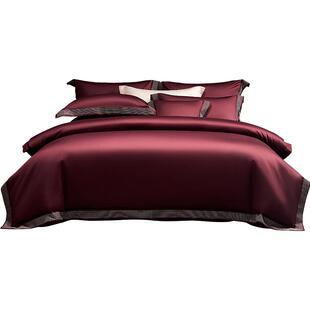 水星家纺轻奢四件套100支双股匹马棉套件贡缎A类套件高端酒店床品