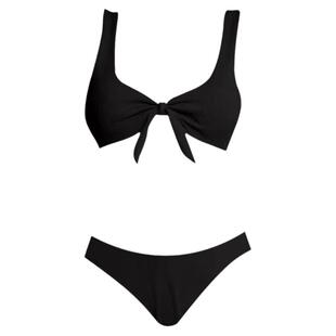 2024新款欧美性感黑色比基尼泳衣女分体两件套三角比坚尼温泉泳装