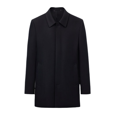 100%纯羊绒大衣中长款鹅绒外套男