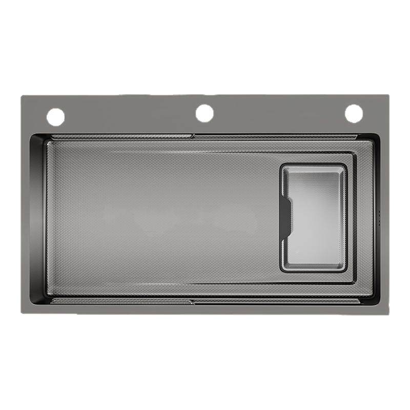 集渣加厚5MM厨房水槽304不锈钢大单槽家用洗菜盆台上中下洗碗水池