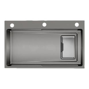 集渣加厚5MM厨房水槽304不锈钢大单槽家用洗菜盆台上中下洗碗水池