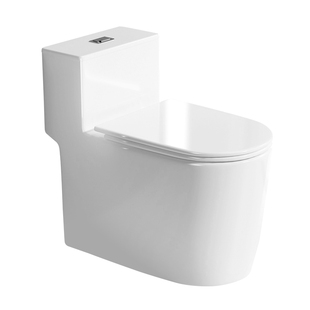 JOMOW撞色马桶陶瓷连体式坐便器地排大冲力防溅防黏灰色盖板缓冲