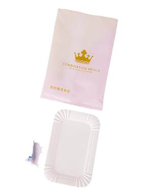 多款方形一次性环保刀叉套餐纸盘