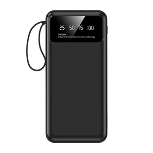 3C认证充电宝自带线三合一三线快充大容量可上飞机小巧便携移动电源可上火车动车轻薄带支架四线高铁新款耐用