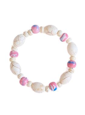 热销文艺景德镇陶瓷手链新中式白松石手串民族风瓷珠手链学生百搭