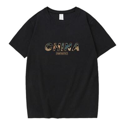 纯棉短袖中国china国潮t恤