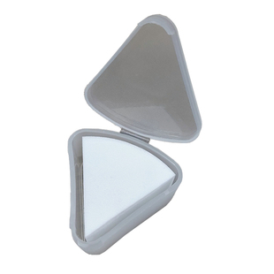 亏冲 毛老师同款三角海绵盒皮面粉扑收纳盒防尘便携平替 无logo