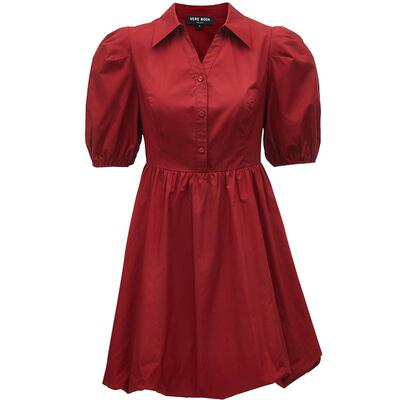 VeroModa时尚泡泡袖连衣裙优雅