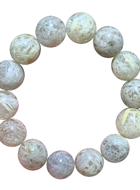 天然顺发雪霜发晶手链饰品情侣女