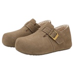 星期六内增高真皮勃肯鞋女加绒棉鞋25新款秋冬复古丑萌单鞋毛毛鞋