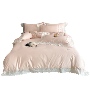 果点家纺【25秋冬新品】A类全棉100S四件套轻奢法式床单床品小郁