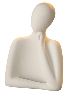 一家三口四口陶瓷摆件客厅酒柜