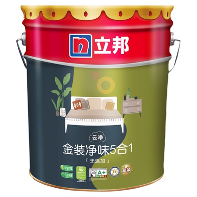 立邦金装五合一乳胶漆竹炭净味