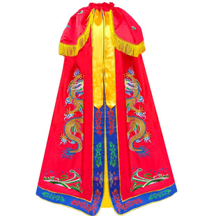 刺绣双龙披风佛祖衣服斗篷弥勒佛袍财神城隍庙五爷关公观音菩萨袍