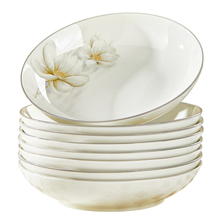 景德镇陶瓷盘子菜盘家用2026年新款高颜值碗盘碟组合乔迁送礼餐具