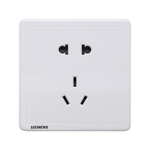 正品西门子致典雅白开关插座板五孔usb一开双控16a空调家用奶油风